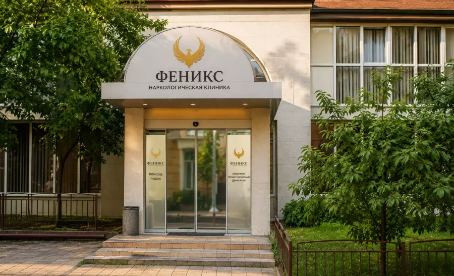 Вход в наркологическую клинику «Феникс» в Североморске